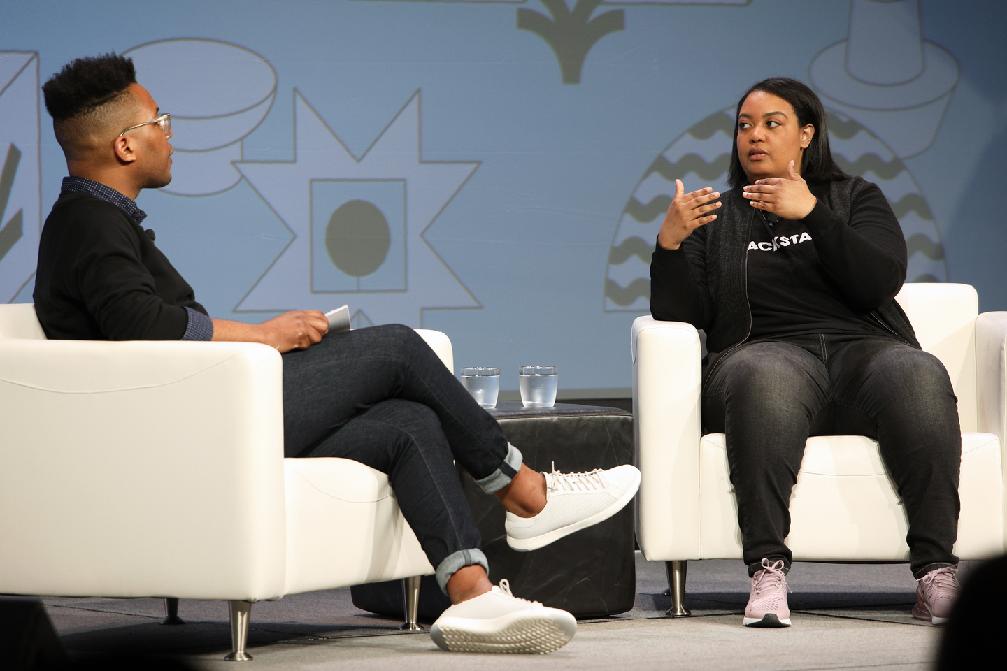 Arlan Hamilton KC Ifeanyi and Arlan Hamilton at their Featured Session – Photo by Mike Jordan/Getty Images for SXSW