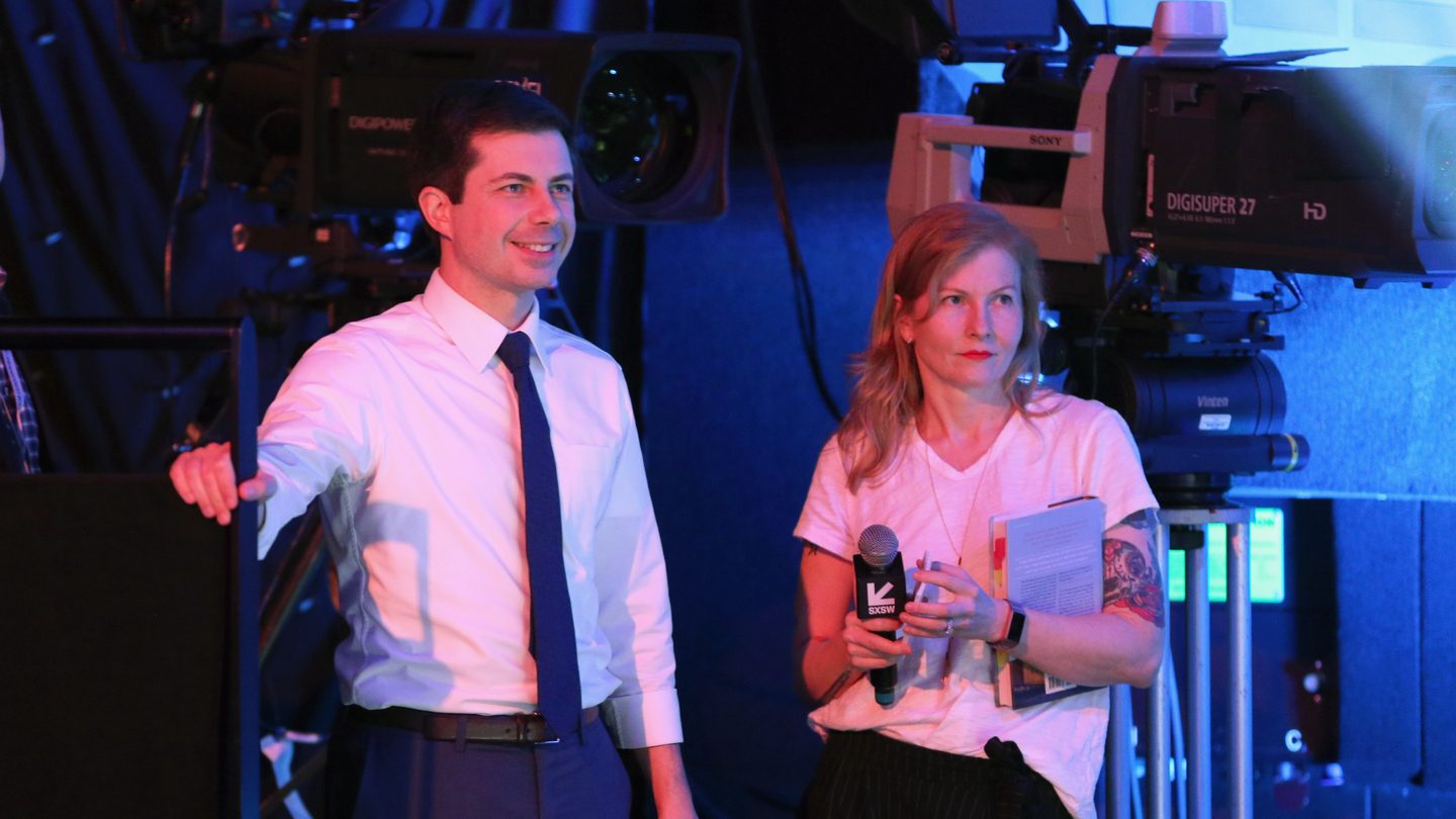 Mayor Pete Buttigieg and Ana Marie Cox – Photo by Hutton Supancic/Getty Images for SXSW