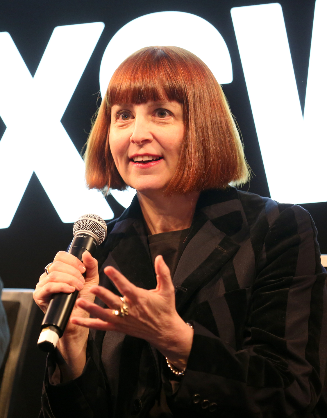 Karen Glauber at the Heavenly Pop Hit Featured Session – Photo by Diego Donamaria/Getty Images for SXSW