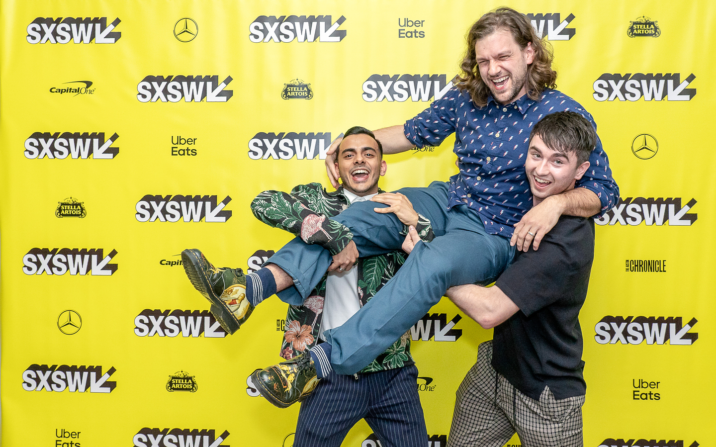 Viraj Juneja, Ninian Doff, and Rian Gordon at the Boyz In The Wood World Premiere – Photo by Stephen Olker