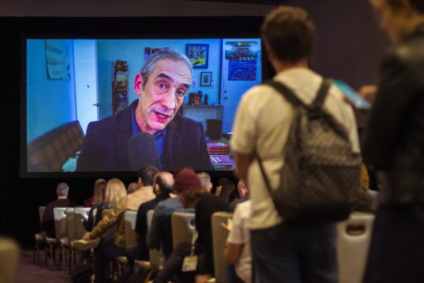 Douglas Rushkoff at his Featured Session – Photo by Holly Jee