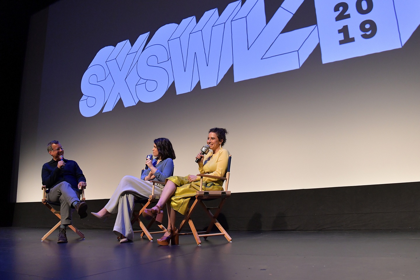 Kent Alterman moderates a Q&A with Abbi Jacobson and Ilana Glazer at the Broad City Series Finale Screening – Photo by Michael Loccisano/Getty Images for SXSW