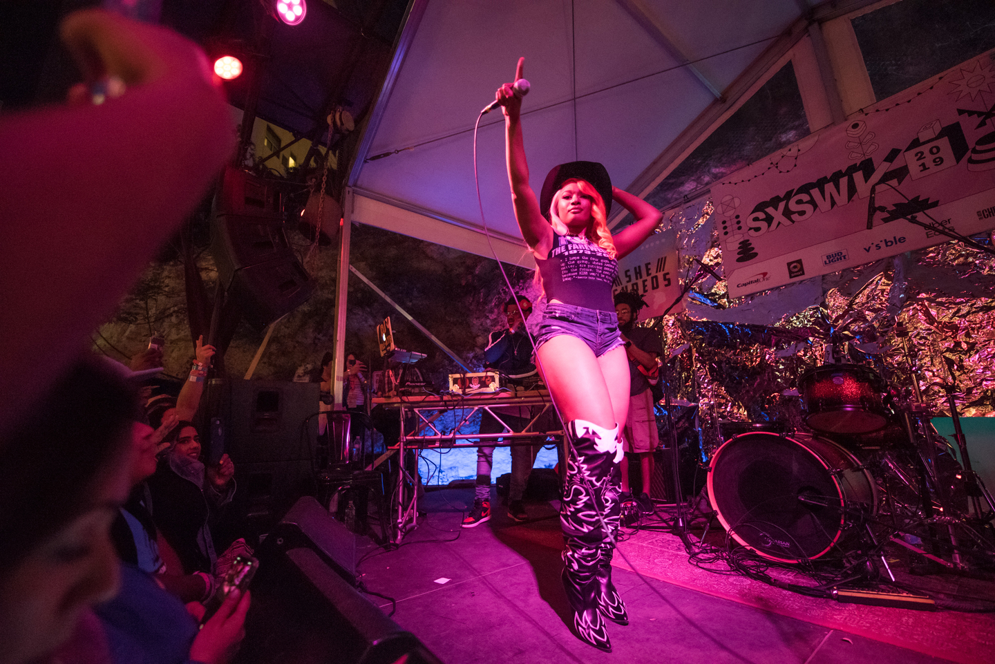 Megan Thee Stallion at Cheer Up Charlie's, presented by She Shreds x NYLON – Photo by Lisa Walker