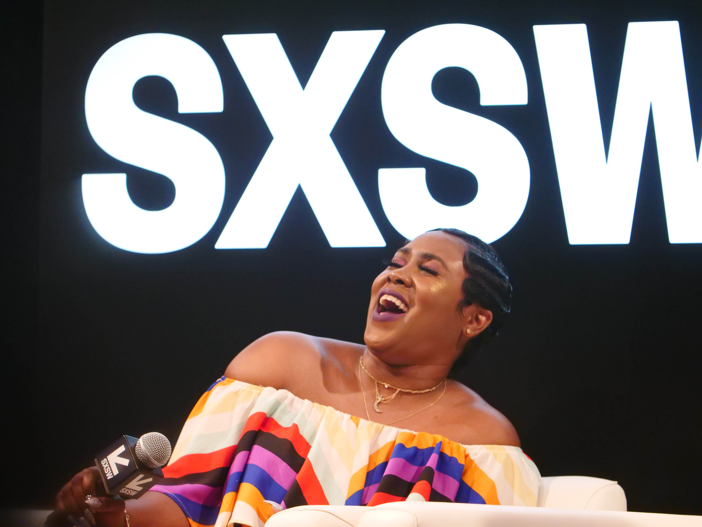 Sharronda Williams at the Rotten Tomatoes 'Your Opinion Sucks' panel – Photo by Will Blake