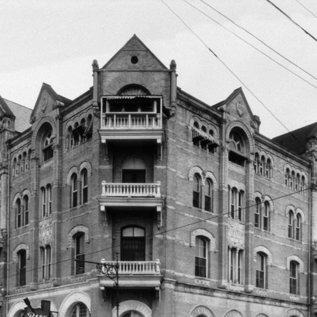 Historic exterior of the Driskill Hotel in Austin, Texas