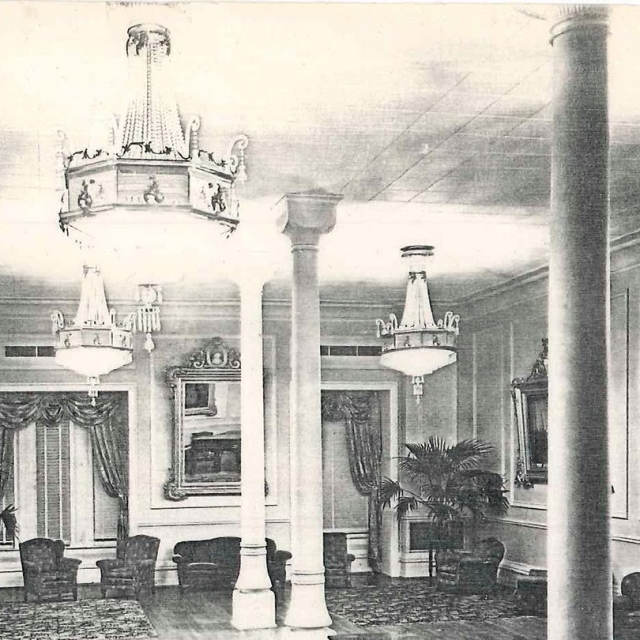 Maximillioan Room in The Driskill Hotel in Austin, Texas in the 1930s