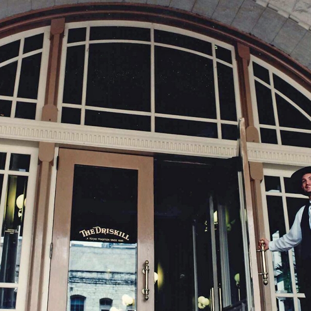 The Driskill Hotel Entrance in the late Nineties in Austin, Texas