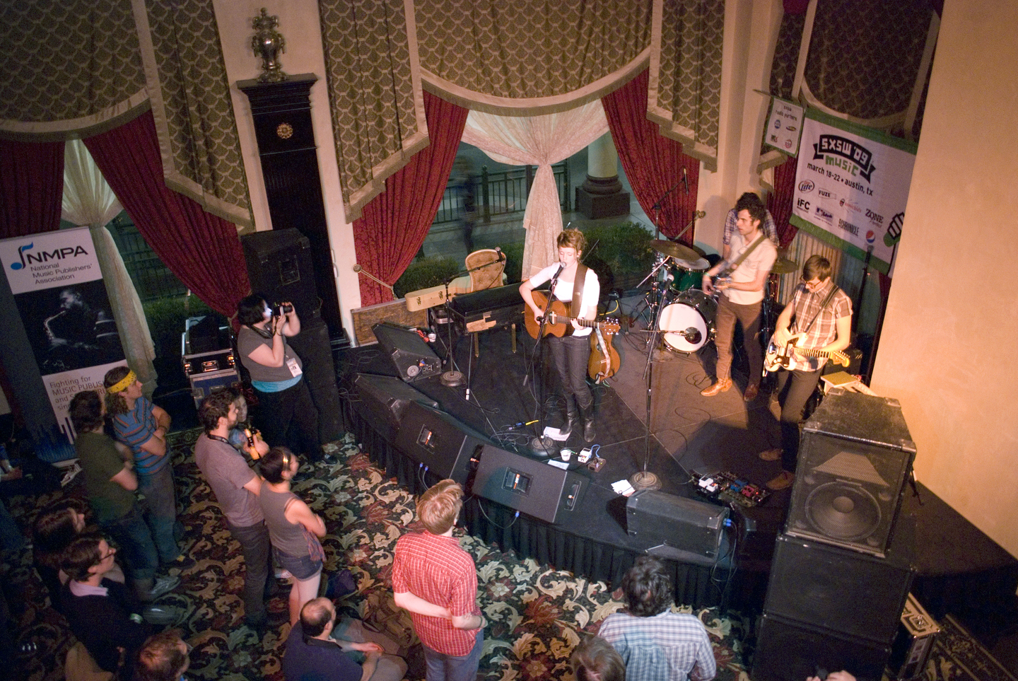 Haley Bonar performs in the Victorian Room at the Driskill Hotel in Austin, Texas, SXSW 2009