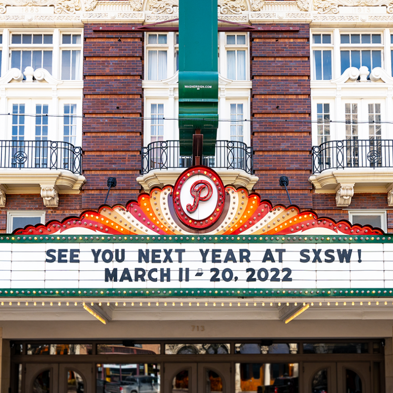 2022 SXSW Dates on Paramount Marquee - Photo By Ann Alva Wieding 2022 SXSW Dates on Paramount Marquee - Photo By Ann Alva Wieding