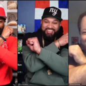 From left: Desus Nice, The Kid Mero and Scott Feinberg speak at the featured session “A Conversation with Desus Nice and The Kid Mero” during SXSW Online on March 17, 2021.
