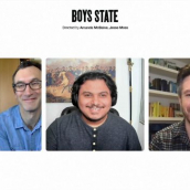 Jesse Moss, Amanda McBaine, Steven Garza, and Ryan Heath speak during the session “Boy’s State: Documenting a New Political Generation” at SXSW Online on March 20, 2021.