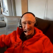 Stewart Brand speaks during "Brian Eno Stewart Brand on Film, Music, and Creativity" at SXSW Online on March 19, 2021.