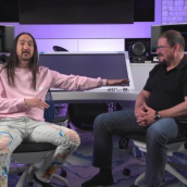 Cristiano Amon and Steve Aoki speak at the featured session “Can 5G Transform the Live Music Experience?” during SXSW Online on March 18, 2021.