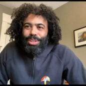 Daveed Diggs answers questions at the SXSW Film Festival Premiere of "Incorporating Choreography and Verse Into Blindspotting" during SXSW Online on March 17, 2021.