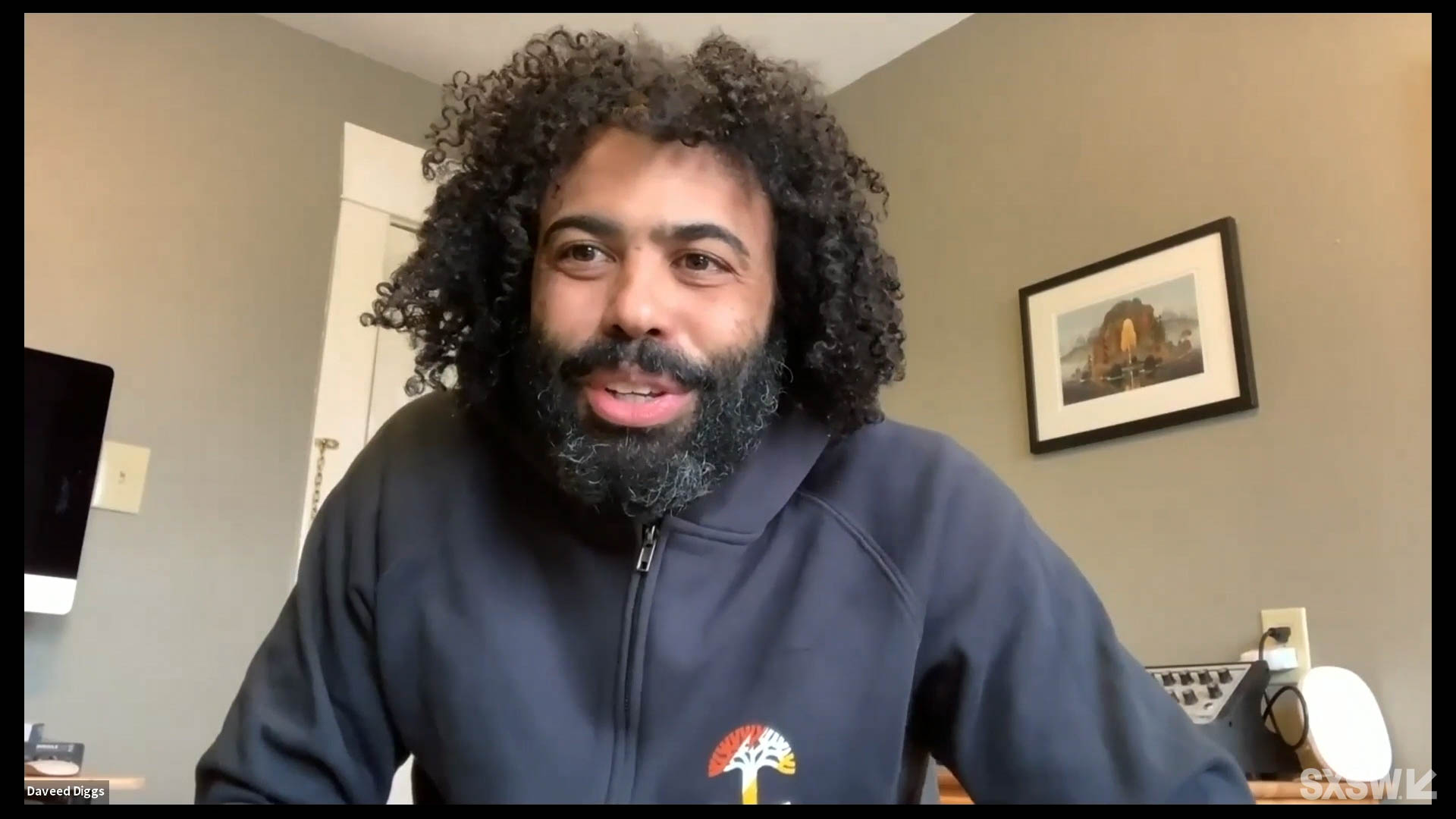 Daveed Diggs answers questions at the SXSW Film Festival Premiere of "Incorporating Choreography and Verse Into Blindspotting" during SXSW Online on March 17, 2021.