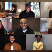 Jada Pinkett Smith,  Lena Waithe, Deborah Ayorinde, Alison Pill, Ashley Thomas, Shahadi Wright Joseph, Melody Hurd and Little Marvin answer questions at the SXSW Film Festival Premiere of "Them" during SXSW Online on March 18, 2021.