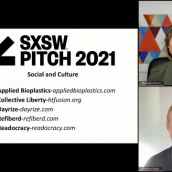 SXSW Pitch participant Applied Bioplastics wins the Social and Culture category at the SXSW Pitch Awards during SXSW Online on March 20, 2021.