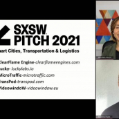 SXSW Pitch participant MicroTraffic wins the Smart Cities, Transportation & Logistics category at the SXSW Pitch Awards during SXSW Online on March 20, 2021.
