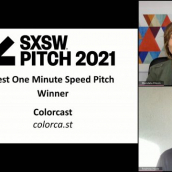 SXSW Pitch participant Colorcast wins the Best One Minute Speed Pitch category at the SXSW Pitch Awards during SXSW Online on March 20, 2021.