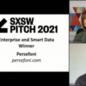 SXSW Pitch participant Persefoni wins the Enterprise and Smart Data category at the SXSW Pitch Awards during SXSW Online on March 20, 2021.