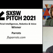 SXSW Pitch participant Parrots wins the Artificial Intelligence, Robotics & Voice category at the SXSW Pitch Awards during SXSW Online on March 20, 2021.