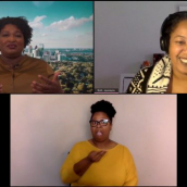 SXSW Keynote Stacey Abrams speaks with N.K. Jemisin during SXSW Online on March 16, 2021.