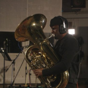 Theon Cross (tuba) performs at the SXSW Music Festival showcase presented by Jazz re:freshed Outernational during SXSW Online on March 16, 2021.
