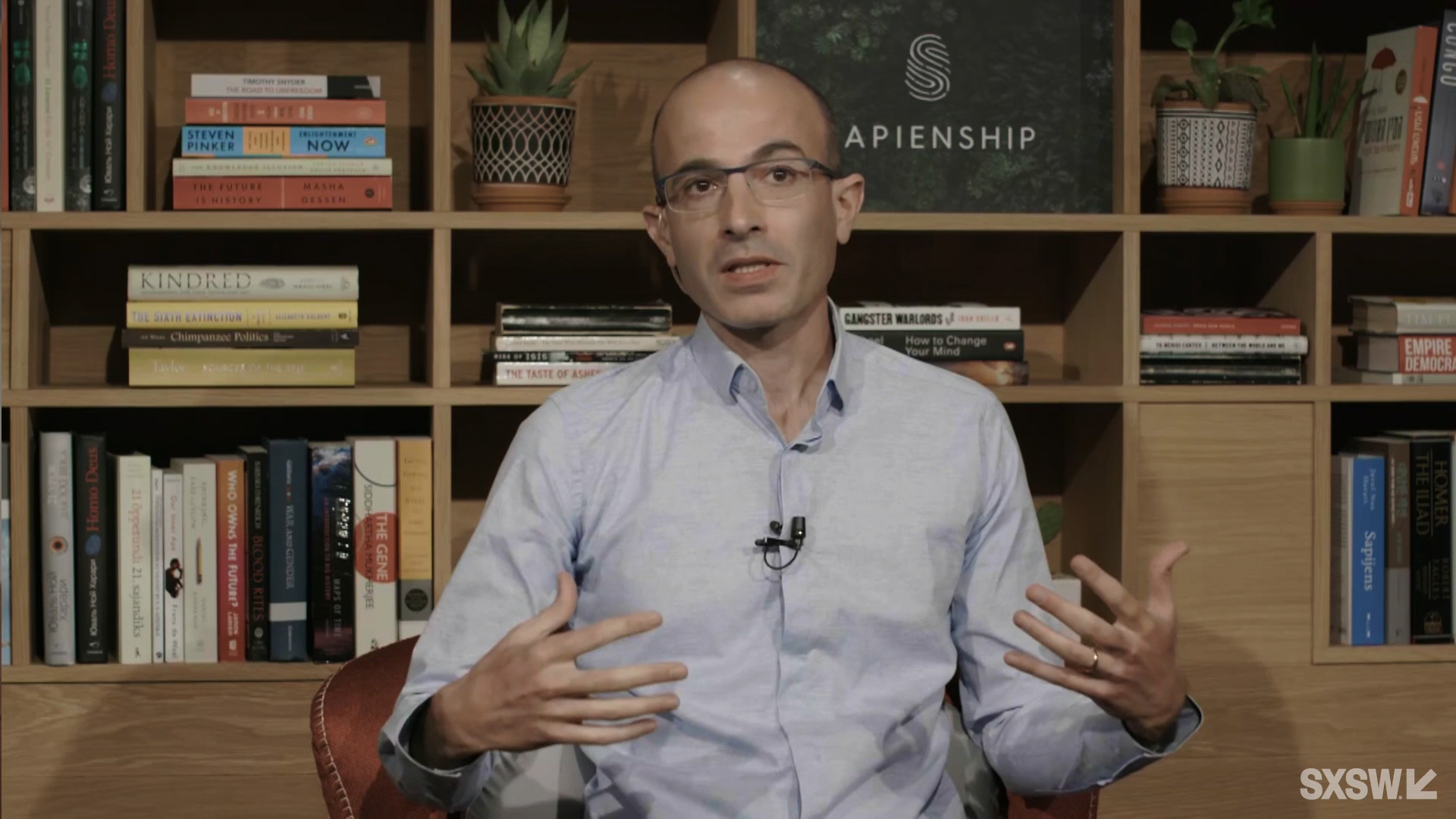Yuval Noah Harari speaks at the featured session “Why Do We Fear Innovation?” during SXSW Online on March 17, 2021.