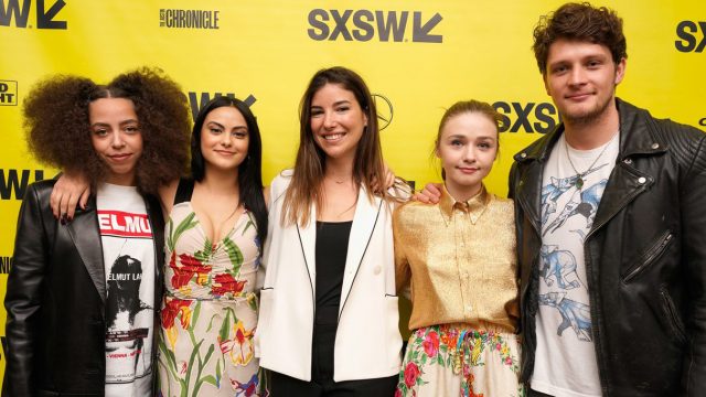 Carly Stone (center) and actors attend the premiere of The New Romantic. Photo by Ismael Quintanilla/Getty Images for SXSW Carly Stone (center) and actors attend the premiere of The New Romantic. Photo by Ismael Quintanilla/Getty Images for SXSW