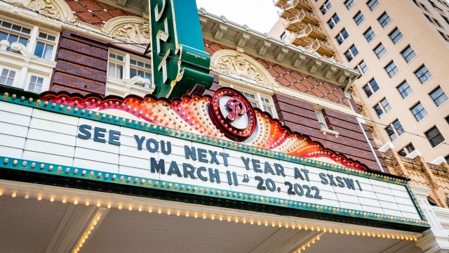 2022 SXSW Dates on Paramount Marquee - Photo By Ann Alva Wieding