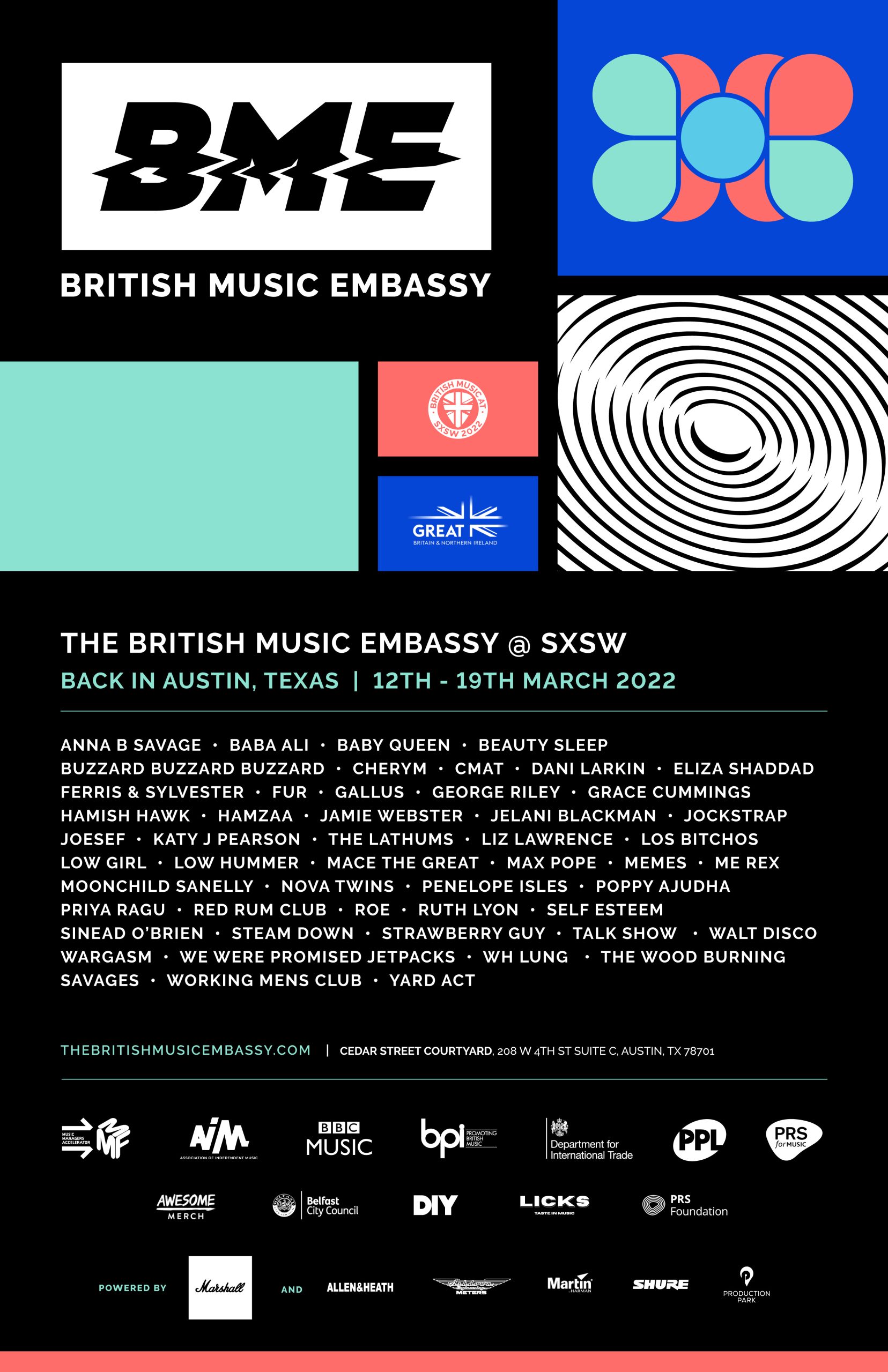 British Music Embassy Lineup at SXSW 2022 Priya Ragu, Yard Act, Nova