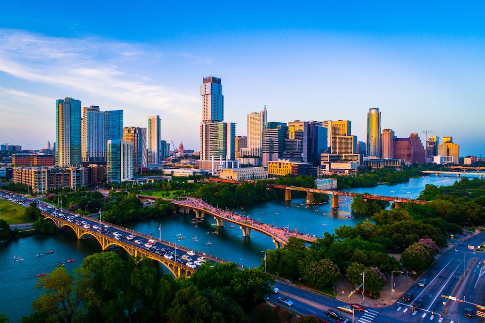 Austin skyline - Austin Chronicle Transportation Guide