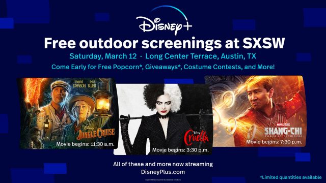 Free Outdoor Screenings Presented by Disney+ on March 12