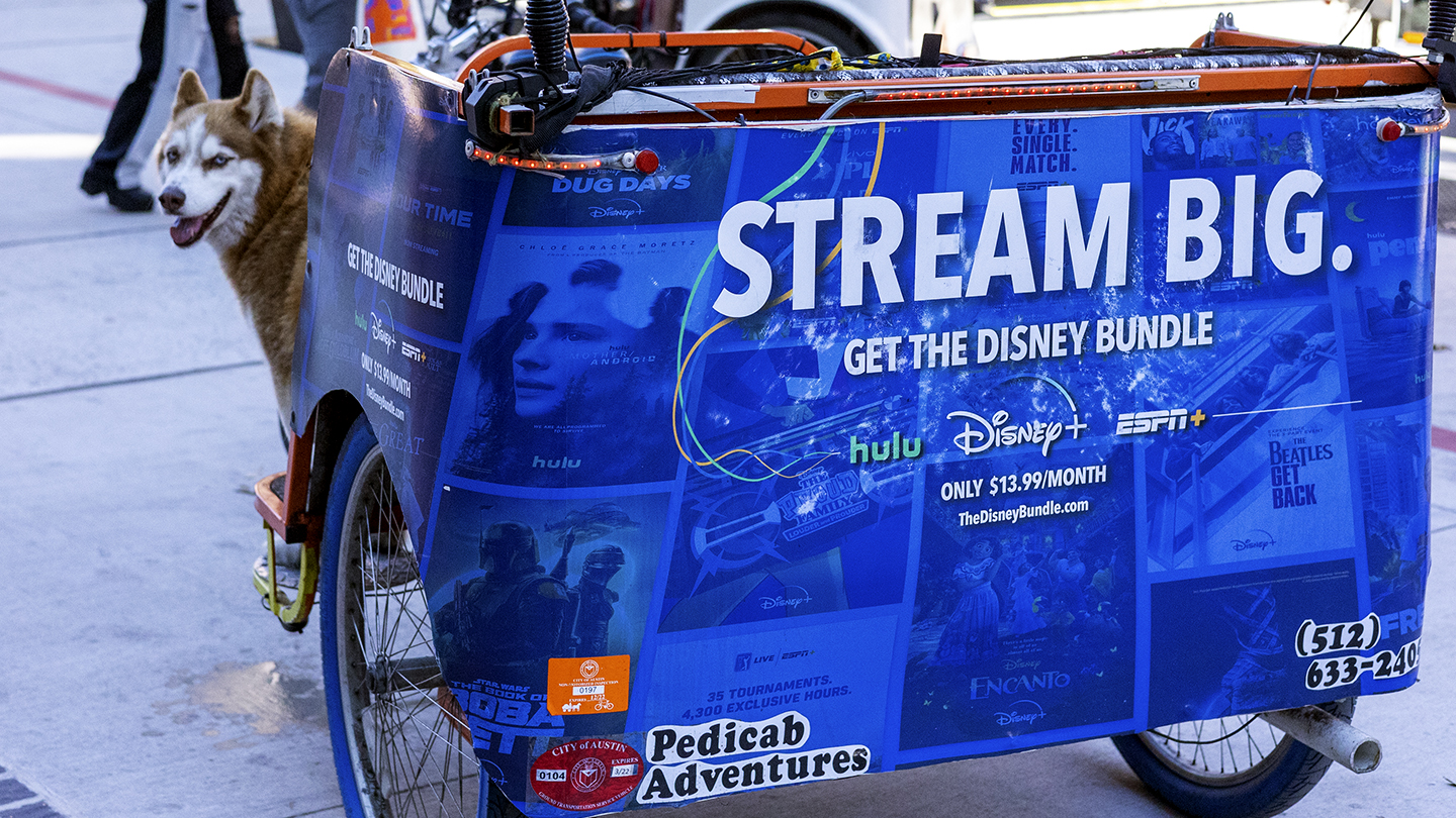 Disney Pedicabs – SXSW 2022 – Photo by Sarah Navarrette