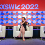 Featured Session: Women Building and Funding Healthcare Unicorns with (L-R) Julia Cheek, Kate Ryder, and Deena Shakir – SXSW 2022 – Photo by Noel Del Rio