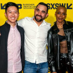 (L-R) Alvan Chow, Matt Kelly, and Alisha B. Woods attend "Diamond Hands: The Legend of WallStreetBets" – SXSW 2022 – Photo by Jon Currie