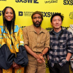 (L-R) Zazie Beetz, Stefani Robinson, Donald Glover, Hiro Murai and Stephen Glover attends the "Atlanta" premiere – SXSW 2022 – Photo by Rich Fury/Getty Images for SXSW