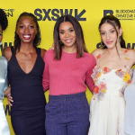 L-R) Zoe Renee, Mariama Diallo, Regina Hall, Noa Fisher, and Aaliyah Williams attend the "Master" premiere – SXSW 2022 – Photo by Michael Loccisano/Getty Images for SXSW