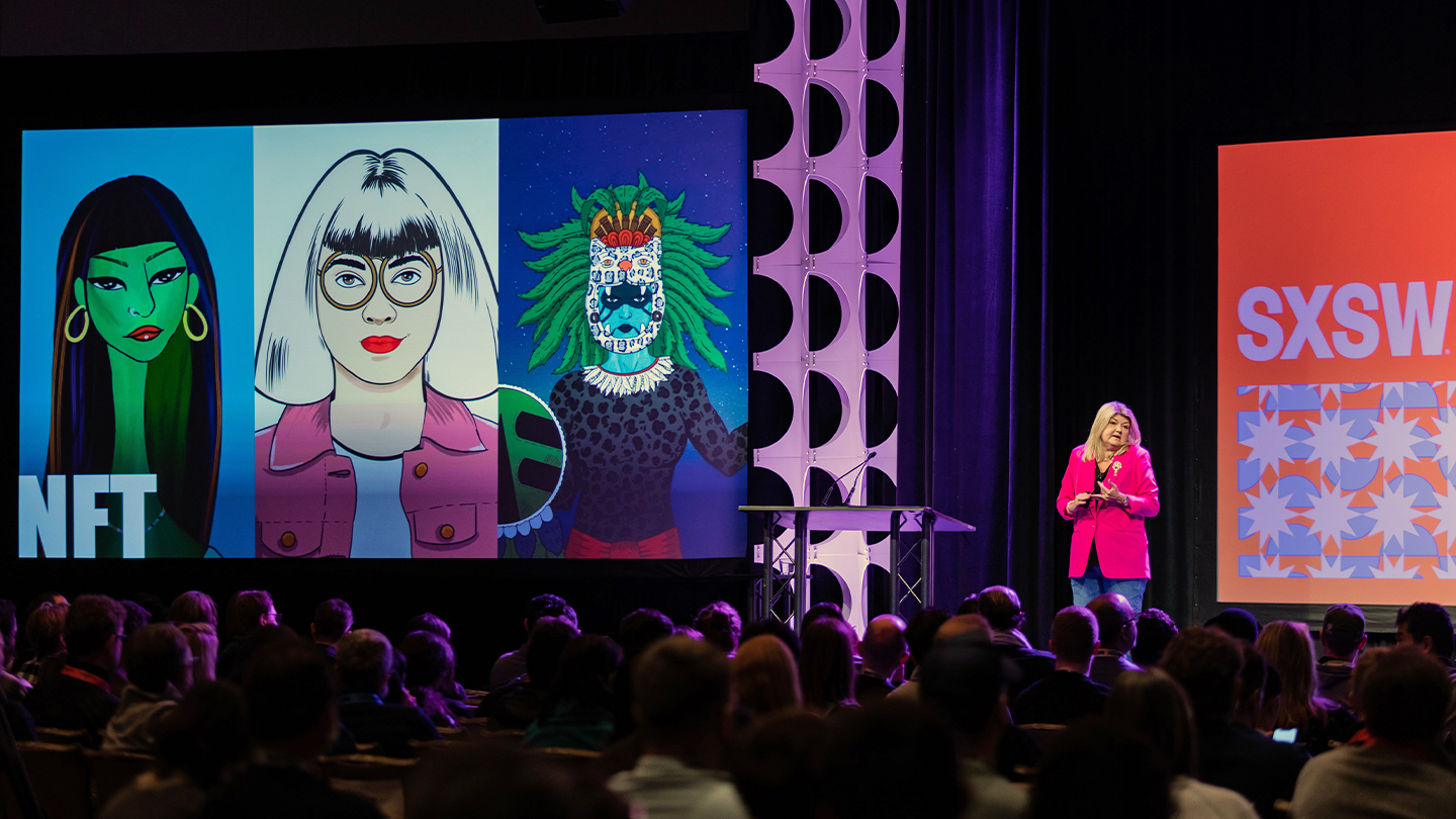 Featured Session: Web3, NFT, Metaverse! 3 Easy Steps To Get Started with Sandy Carter – SXSW 2022 – Photo by Lauren Hartmann