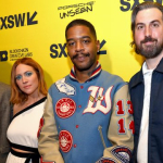 (L-R) Martin Henderson, Brittany Snow, Kid Cudi, and Ti West attend the "X" premiere – SXSW 2022 – Photo by Sean Mathis/Getty Images for SXSW