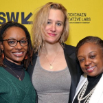 (L-R) Veda Tunstall, Margaret Brown and Jocelyn Davis attend "Descendant" premiere – SXSW 2022 – Photo by Rich Fury/Getty Images for SXSW