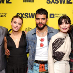 (L-R) Pedro Pascal, Lily Sheen, Jacob Scipio, Alessandra Mastronardi and Nicolas Cage attend "The Unbearable Weight of Massive Talent" premiere – SXSW 2022 – Photo by Rich Fury/Getty Images for SXSW