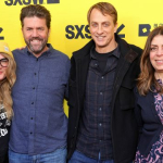 (L-R) Mel Eslyn, Sam Jones, Tony Hawk and Nancy Abraham attend "Tony Hawk: Until the Wheels Fall Off" premiere – SXSW 2022 – Photo by Rich Fury/Getty Images for SXSW