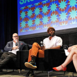 Future Intersections of Food, Technology & Culture with (L-R) Denise Osterhues, Andrew Zimmern, Stephen Satterfield and Emily Ma – SXSW 2022 – Photo by Amy E. Price/Getty Images for SXSW