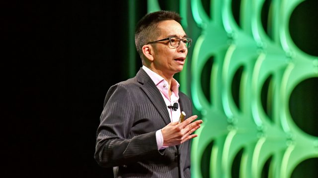 John Maeda speaks onstage at 'Resilience Tech Report 2022: The Hazard Zoography' during the 2022 SXSW Conference and Festivals at Austin Convention Center on March 11, 2022 in Austin, Texas.