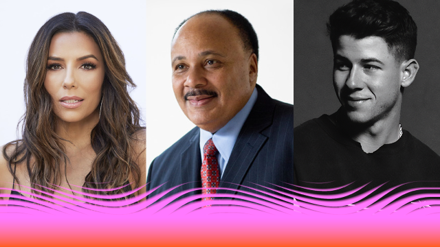 Eva Longoria, Martin Luther King III, and Nick Jonas