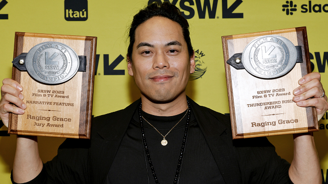 Paris Zarcilla, winner of the Narrative Feature Competition award and the Thunderbird Rising award for “Raging Grace” – SXSW 2023 Film & TV Awards – Photo by Frazer Harrison/Getty Images for SXSW