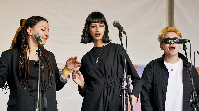 TmbaTa Orchestra on the International Day Stage - SXSW 2023 - Photo by Kimmi Cranes