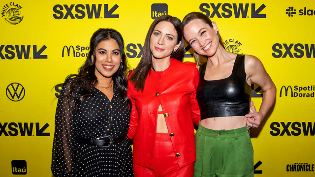 (L-R) Chrissie Fit, Brittany Snow, Kelley Jakle – "Parachute" Premiere – SXSW 2023 – Photo by Justin Zamudio