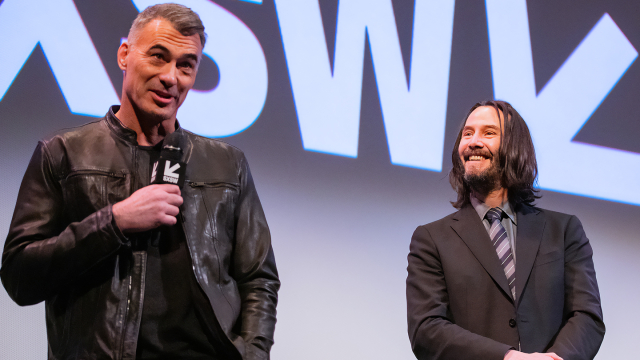 (L-R) Chad Stahelski, Keanu Reeves – "John Wick: Chapter 4" Q&A – SXSW 2023 – Justin Zamudio